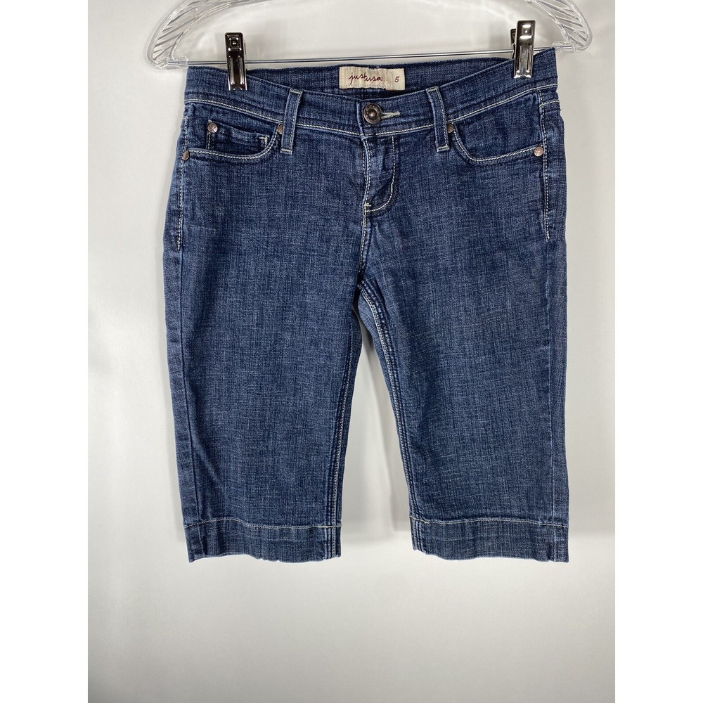 Just USA Jean Shorts Juniors Size 5 Fitted Bermuda Style